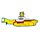 The Beatles Yellow Submarine U-Boot-förmiges Holzpuzzle 130 Teile 