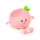 Foodiemals Peach Pfirsich LED-Lampe Nachtlicht & Handy-Halter