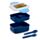 Adoramals Highland Coo Kuh Stapelbare Lunchbox mit Besteck & Clipverschluss
