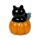 Spooky Kürbis mit Katze Lippenbalsam im Figurativen Behälter