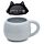 Feline Fine Katze Tasse mit Tier-Deckel
