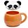 Adoramals Panda Becher mit Tier-Deckel