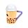 Foodiemals Boba the Bubble Tea Keramikbecher mit Deckel