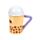 Foodiemals Boba the Bubble Tea Keramikbecher mit Deckel