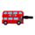 London Bus PVC Gepäckanhänger