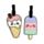 Foodiemals Eiscreme & Eis am Stiel PVC-Kofferanhänger 2er-Set