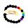 Mineralien Schmuck Chakra-Armband mit Lavastein-Perlen & Edelsteinen