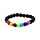 Mineralien Schmuck Chakra-Armband mit Lavastein-Perlen & Edelsteinen