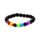 Mineralien Schmuck Chakra-Armband mit Lavastein-Perlen & Edelsteinen