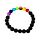 Mineralien Schmuck Chakra-Armband mit Lavastein-Perlen & Edelsteinen