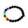 Mineralien Schmuck Chakra-Armband mit Lavastein-Perlen & Edelsteinen