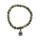 Edelstein-Armband mit runden Perlen & Glücksbringer