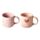 Pinke Herzen Steingutbecher