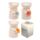 Keramik Duftlampe mit Blume Creme Gefleckt