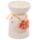 Keramik Duftlampe mit Blume Creme Gefleckt