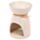 Keramik Duftlampe mit Blume Creme Gefleckt