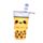 Foodiemals Boba the Bubble Tea Pop-Up Canvas-Federmappe