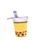 Foodiemals Boba the Bubble Tea Pop-Up Canvas-Federmappe