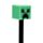 Minecraft Creeper Radierbarer Kugelschreiber mit Minecraft-Silikon-Topper