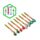 Minecraft Tools Werkzeug Radierbarer Kugelschreiber mit Silikon-Topper 8er-Set
