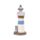 Strand-Souvenir - Leuchtturm Figur mit weißen Fischen
