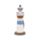 Strand-Souvenir - Leuchtturm Figur mit weißen Fischen