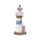 Strand-Souvenir - Leuchtturm Figur mit weißen Fischen