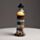 Strand-Souvenir - Leuchtturm Figur mit Muscheln und LED-Licht