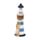 Strand-Souvenir - Leuchtturm Figur mit Muscheln und LED-Licht
