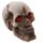 Gruseliger Totenkopf Rote Edelstein-Augen