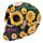 Day of the Dead Tag der Toten Totenkopf mit Blumenmotiv