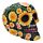 Day of the Dead Tag der Toten Totenkopf mit Blumenmotiv
