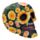 Day of the Dead Tag der Toten Totenkopf mit Blumenmotiv