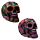 Day of the Dead Tag der Toten Totenkopf  Metallisches Blumenmotiv