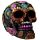 Day of the Dead Tag der Toten Totenkopf  Metallisches Blumenmotiv