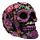 Day of the Dead Tag der Toten Totenkopf  Metallisches Blumenmotiv