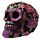 Day of the Dead Tag der Toten Totenkopf  Metallisches Blumenmotiv