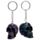 Skulls & Roses Totenkopf dunkles Metall & Gold Schlüsselanhänger