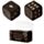 Skulls and Roses 2-er Set Schwarz und Gold Totenkopf Würfel