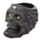 Silber perlenbesetzer Totenkopf Teelichthalter 