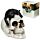 Totenkopf und schwarze Katze Figur
