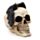 Gruseliger Totenkopf mit Fledermaus Ornament