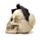 Gruseliger Totenkopf mit Fledermaus Ornament