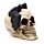 Gruseliger Totenkopf mit Fledermaus Ornament