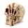 Gruseliger Totenkopf mit Skelettklauenhand Ornament