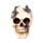 Totenkopf mit Metall-Schmetterlingen
