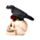 Totenkopf mit Rabe & Roten Rosen