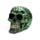 Totenkopf mit metallischen Drachenschuppen