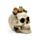 Totenkopf mit Pflanzen 