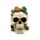 Totenkopf mit Pflanzen 